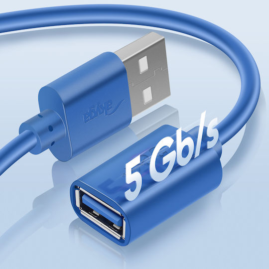 Akyga USB-Verlängerungskabel Schnelle Datenübertragung Länge 1,8m Blau