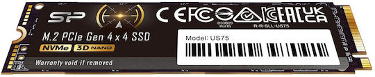 Silicon Power US75 SSD 1TB M.2 Type With PCI Express 4.0 Connection PS5 Compatible SP01KGBP44US7505