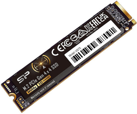 Silicon Power US75 SSD 1TB M.2 Type With PCI Express 4.0 Connection PS5 Compatible SP01KGBP44US7505