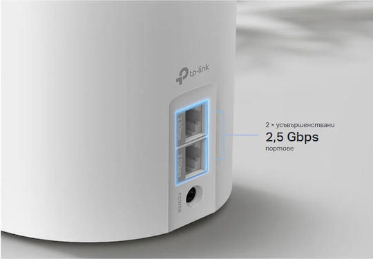 TP-LINK Deco X50 Pro WiFi Мрежа на мрежови точки Точка за достъп Wi‑Fi 6 - Wi‑Fi 6 Двулентов (2.4 и 5GHz) в Троен комплект Бял