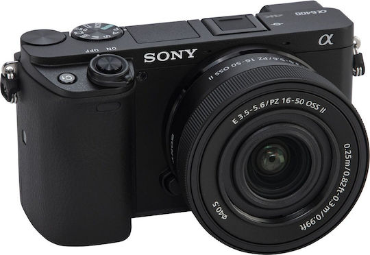 Sony α6400 Mirrorless Φωτογραφική Μηχανή Kit (E PZ 16-50mm F3.5-5.6 OSS II) Μαύρη