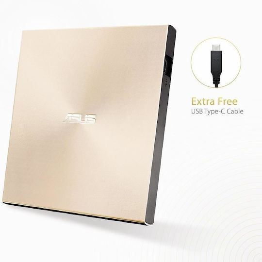 Asus ZenDrive U9M External DVD/CD Recorder for Desktop / Laptop Gold