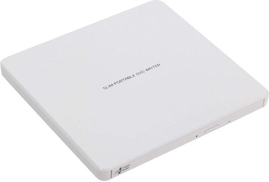 Hitachi-LG Data Storage GP60 Extern Unitate optică Înregistrare/Citire DVD/CD pentru Laptop / Desktop Alb