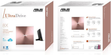 Asus SDRW-08U5S-U External DVD/CD Recorder for Laptop / Desktop Rose Gold