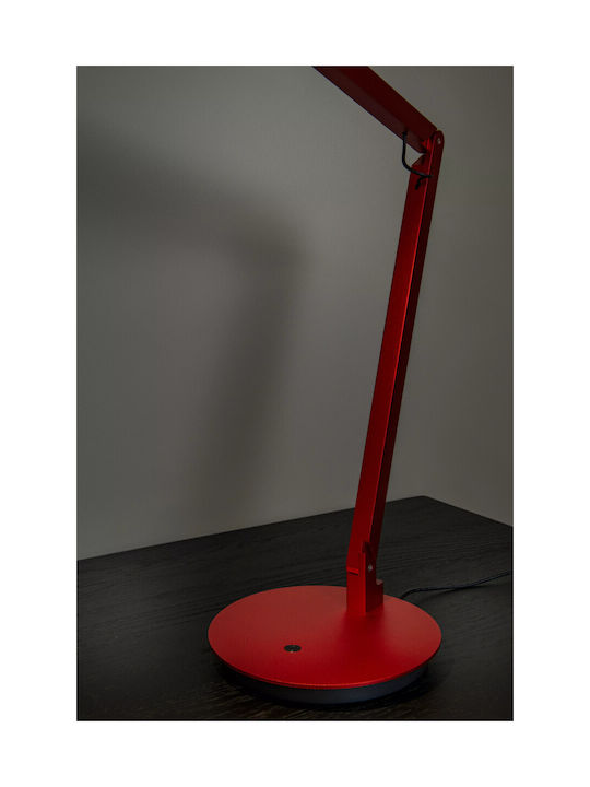 Lucide Lightning Ogden LED Office Lamp in Red Color
