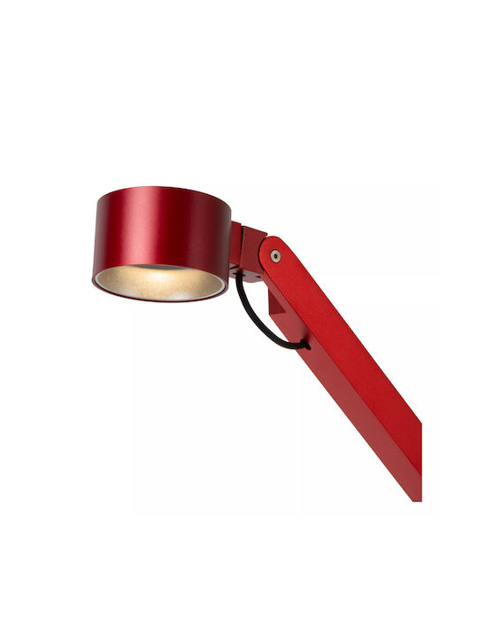 Lucide Lightning Ogden LED Office Lamp in Red Color