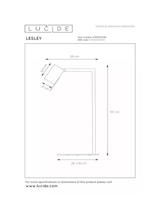 Lucide Lightning Lesley Lumină de Birou pentru Soclu GU10 în Culoarea Maro