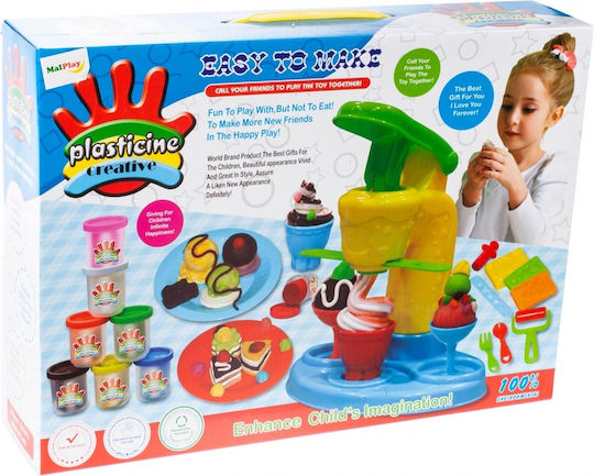 Idealstore Junior Aparat de Înghețată Desert Dimensiuni 19.5 X 17.5 X 12.5 Cm Dezvoltă Abilități Artistice Gândire Creativă Imaginație Complet Echipat 8 Accesorii Specifice