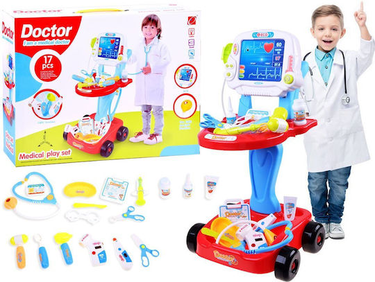 Set de Joacă Doctor Ramiz Ekg Stetoscop Seringă Termometru Multicolor