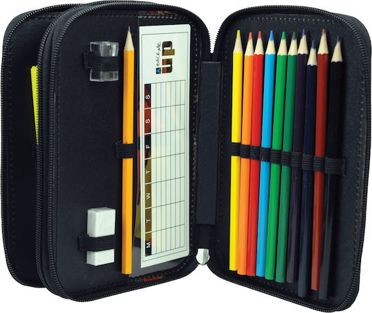 Bmu Double Pencil Case Dinosaur Alien 357-27100