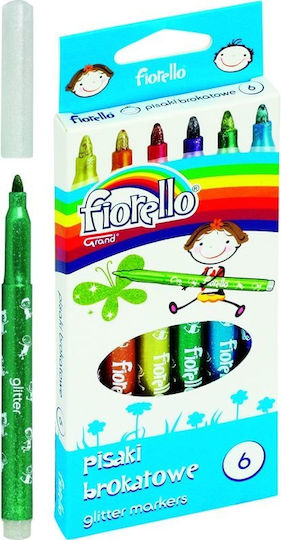 Set 6 Markere colorate cu sclipici Fiorello Gr-118