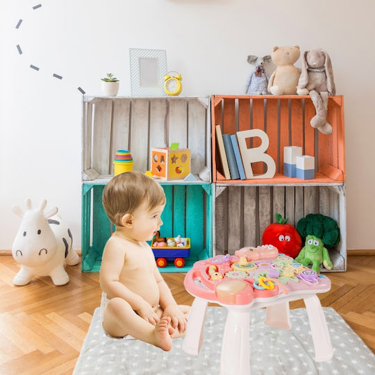 Premergător Interactiv 5 În 1 Leagăn Go Baby Dimensiuni 44,0 X 42,0 X 40,0 Cm Activități În Engleză Ajută La Dezvoltarea Lingvistică Și Sensorială Roz