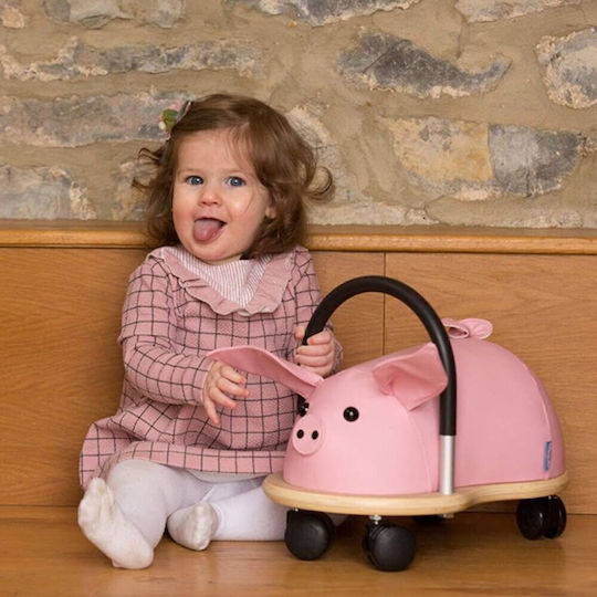 Wheelybug Mersul În Cărucior Pentru Bebeluşi Animal Roz Ride On Pentru Peste 36 Luni Porc Mare