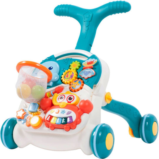 Interaktiver Antemergator 5-in-1 Dumbo Idealstore Abnehmbarer Tisch Mini-Basketballkorb Aufblasbare Bälle Lichter Geräusche Marineblaue Farbe