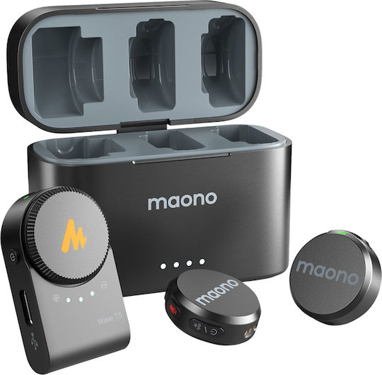 Maono WM650 A2 Σετ Ασύρματο Δυναμικό Μικρόφωνο Πέτου Δημοσιογραφικό