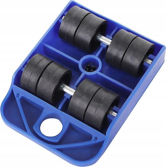 Set mutare mobilă Idealstore Movingkit include 4 suporturi 8 roți pârghie din oțel mâner din cauciuc greutate maximă 150 kg