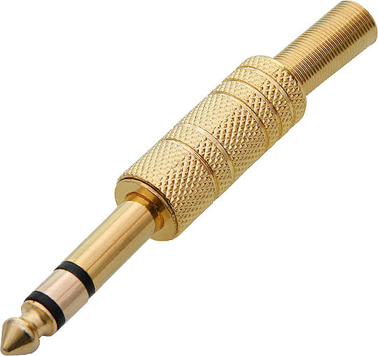 Blow Βύσμα 6.3mm Jack stereo male Χρυσό HT10062
