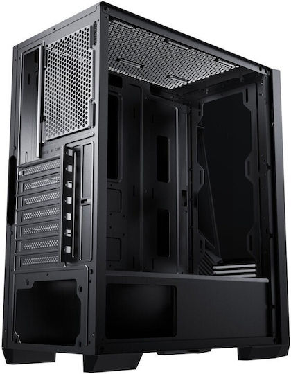 Serioux ROGUE Gaming Midi Tower Κουτί Υπολογιστή με Πλαϊνό Παράθυρο και RGB Φωτισμό Μαύρο