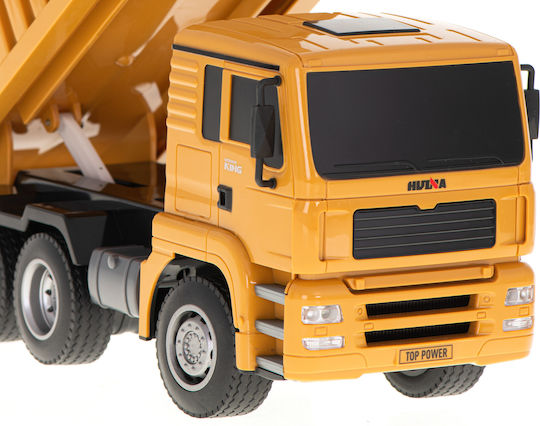 Camion Interactiv Idealstore Dimensiuni 28 X 11 X 14 Cm Iluminare LED Anvelope din Cauciuc Încărcare USB Telecomandă Buton Basculant Scară 1:18 O Modalitate Excelentă de a Deveni un Mic Constructor