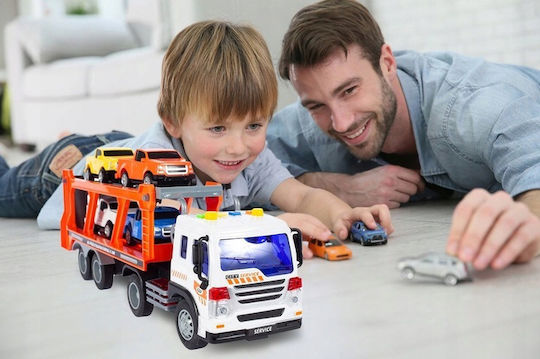 Camion de Transport Interactiv Fantastic Echipat cu Efecte de Sunet și Lumină Include 3x Baterii Ag13 39cm X 9cm X 16cm Multicolor