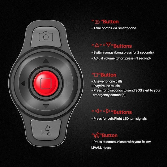 Каска Livall Smart Bh62 Neo Road Bluetooth Led Sos 55-61см 10629017 6970173152995