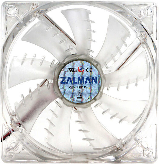 Zalman Ventilator Pentru Carcasă 120mm (1200rpm) Cu Iluminare Albastră Și Conexiune 3-Pin Albastră