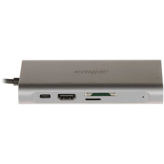 Dahua USB-C Докинг станция с HDMI 4K PD Етърнет Сив (000000000000713327)