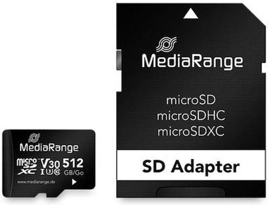 MediaRange microSDXC 512GB Class 10 100MB/s με αντάπτορα