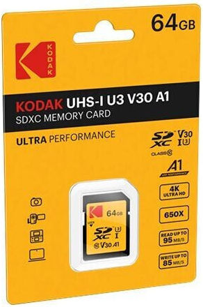 Kodak SDXC 64GB U3 UHS-I 95MB/s