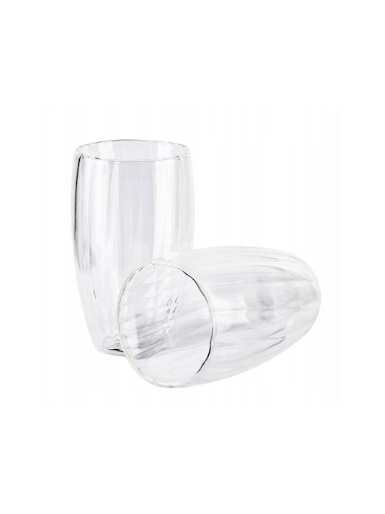 Lumarko Set Gläser Wasser aus Glas 450ml 2Stück