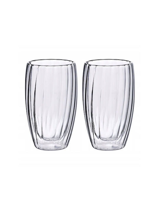 Lumarko Set Gläser Wasser aus Glas 450ml 2Stück