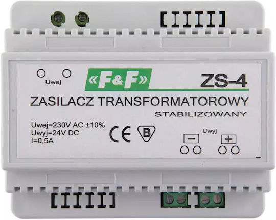 F&F Universelles Netzadapter 24V 0.5A mit Leistung 12W (ZS-4)