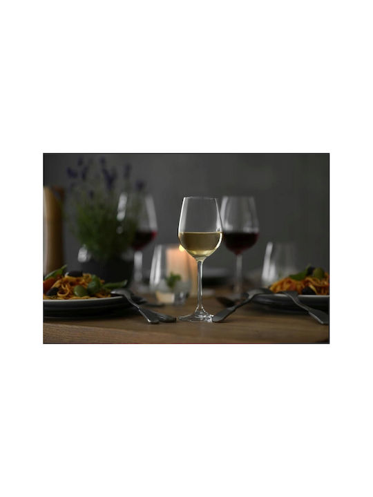 Lumarko Glas für Weiß- und Rotwein aus Glas in Rot Farbe Kelch 409ml