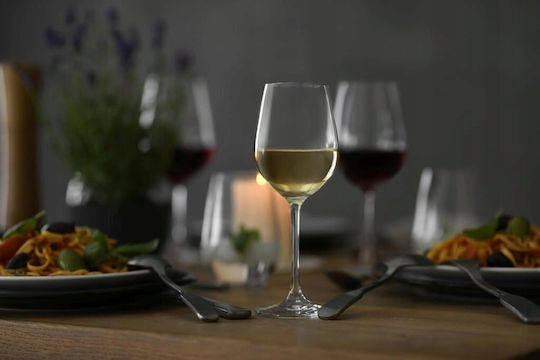 Lumarko Glass for White and Red Wine made of Glass in Red Color Goblet 409ml