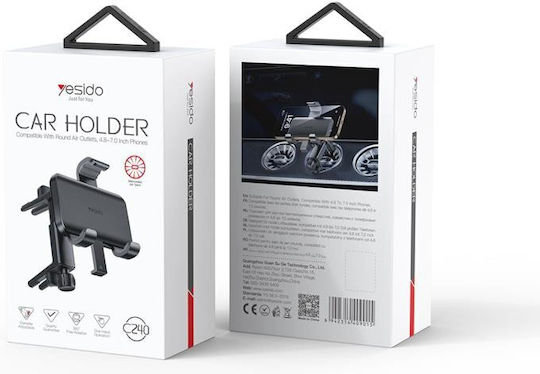 Yesido Car Mobile Mount with Adjustable Hooks Black