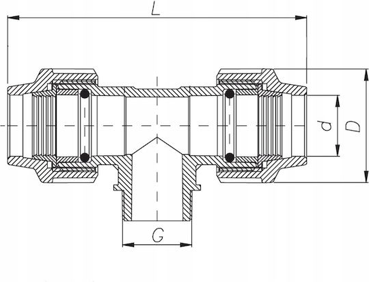 Pe Șurub Tee Gz 32x1x32 Apă