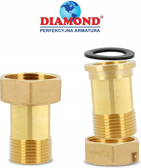 Diamond Ρακόρ Σύνδεσης Σωλήνα Ορειχάλκινο 1/4" 1mm
