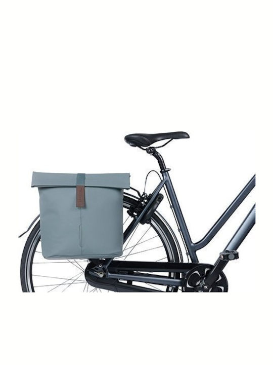 Double Bicycle City Bag Basil City Double Pannier Bag Mik 28-32l Mik System Ready to Use Graphite Blue New 2024