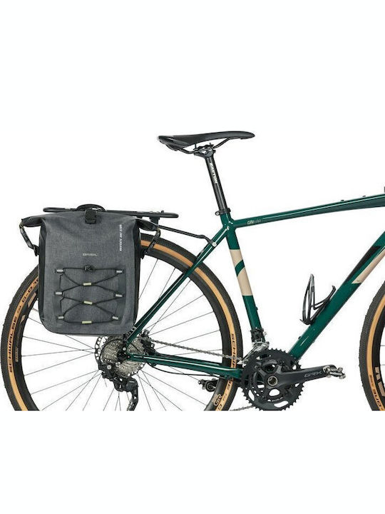 Basil Navigator Storm Single Pannier Bag Mik Side M 12-15 L Mik System Ready To Go Waterproof Gray Black New