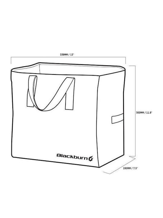 Blackburn Local Grocery Pannier Bag Black Waterproof 16L New 2025