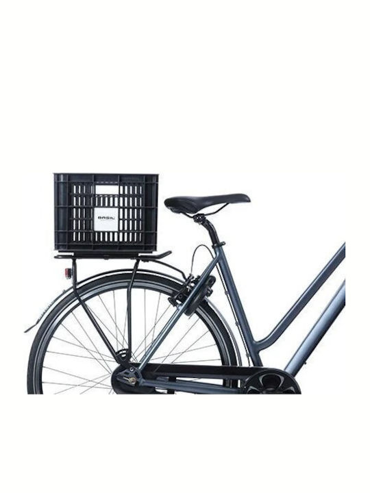 Basil Bicycle Crate M Handlebar Rack Basket 29.5L Recycled Synthetic Black New
