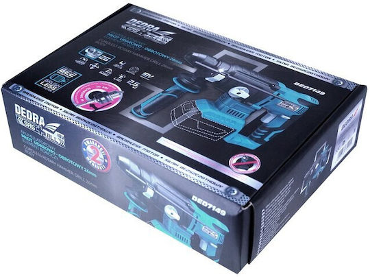 Dedra Κρουστικό Σκαπτικό Πιστολέτο Μπαταρίας Brushless 18V Solo με Υποδοχή SDS Plus DED7149