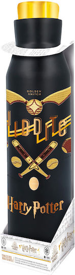 Stor Harry Potter - Quidditch Детска Бутилка За Вода Harry Potter Неръждаема Стомана Черна 580ml