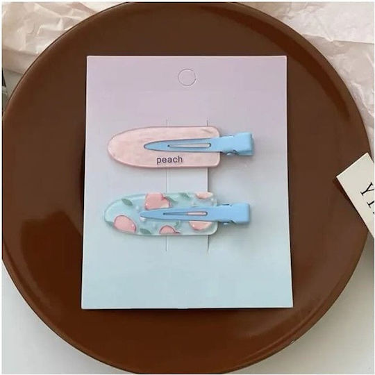 Set 2 Hair Clips Hairpins Peach Sp393