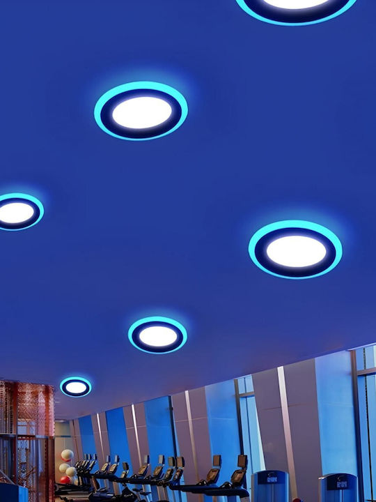 Atman Rund Vertieft LED Panel 24W mit Blau Licht