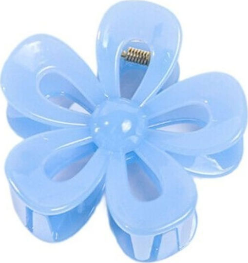 ecarla Haarclip mit Blume Blau