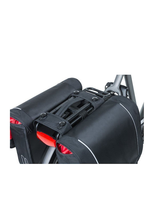 Basil Double Urban Bicycle Bag Basil Sport Design Double Pannier Bag Mik 32L Mik System Ready to Use Black New 2024