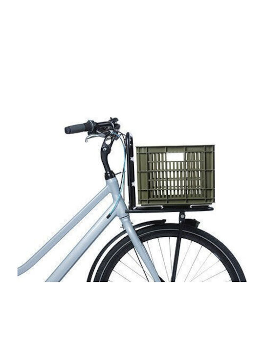 Handlebar Rack Basket Basil Bicycle Crate M 29.5l Recycled Synthetic Moss Green New