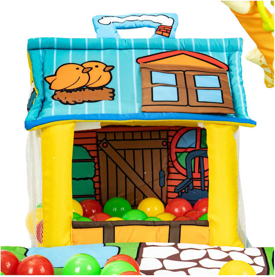 Educational Rug for Children Idealstore Dimensions 95 x 45 x 92 cm Includes Soft Playhouse Rug Toys 30 Coloured Balls Helps Develop Manual Skills