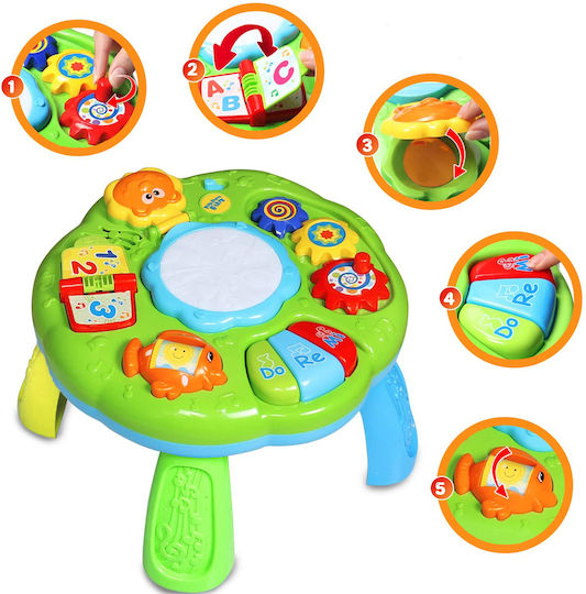 6 In 1 Interactive Table Babies Idealstore Includes Rotating Tools That Play Music Musical Buttons Equipped Sounds Lights Stimulates Visual Motor Development